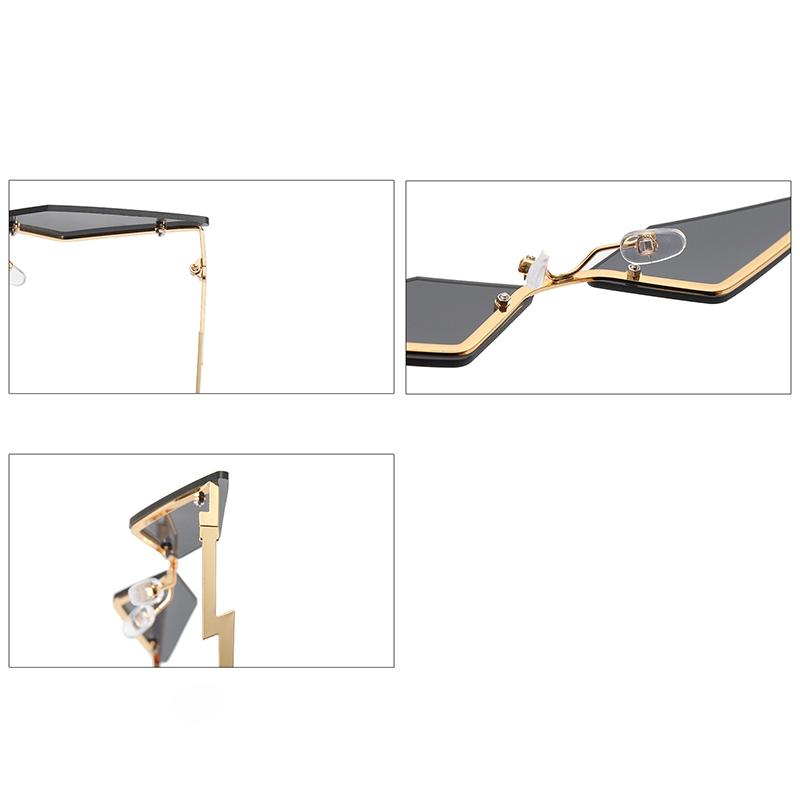 Солнцезащитные очки «кошачий глаз» для женщин, модные, без оправы, для уличной съемки, солнцезащитные очки, женские, трендовые, киберпанк, треугольные, для мужчин