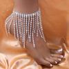 Stonefans Irregular Tassel Anklets for Women Decoration Foot Chain Crystal Women's Hand Bracelets On the Leg Accessories Luxury