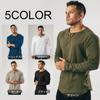 Manatsulife Long Sleeve Raglan Henley Round Solid CX3 Men's T-Shirt, Sleeves, Neck, Button-Down, Neck, Golf, Layering, Color, Commuting, Fitness,