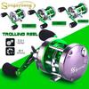 Рыболовные катушки для ловли на приманку 6 + 1BB, круглая катушка для троллинга, левая/правая ручка, катушка для пресной воды и соленой воды