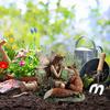Деревянный эльф Акриловая табличка Колышек Устойчивый к погодным условиям 2D Плоский Фея Колышек Растения Горшок Украшение В помещении На улице Сад Двор Газон Патио Орнамент