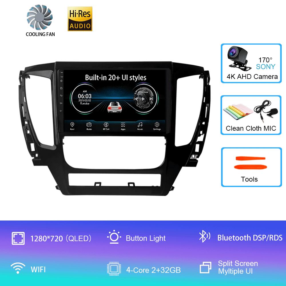 Для Mitsubishi Pajero Montero Sport 3 2015-2021 Автомобильный мультимедийный радиоприемник GPS DPS IPS CarPlay 360 Панорамный оптический Android 14