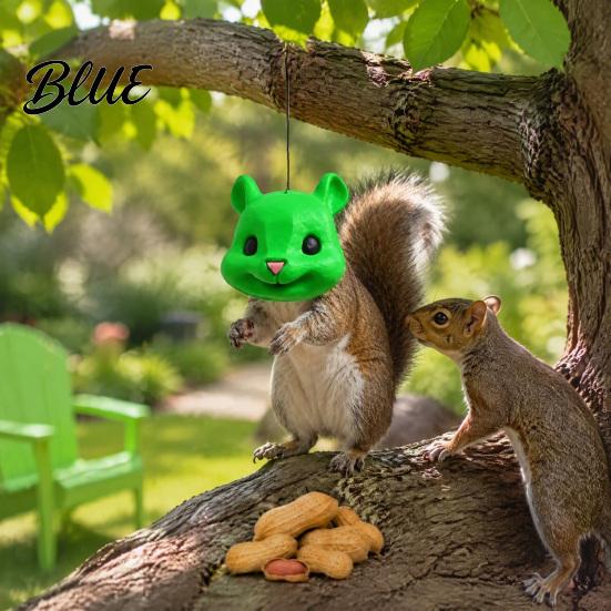 Novelty Garden Decor Squirrel Head Feeder Funny Animal Face Design Hanging Gift for Nature Lovers Wildlife Feeding Station Outdoor Backyard