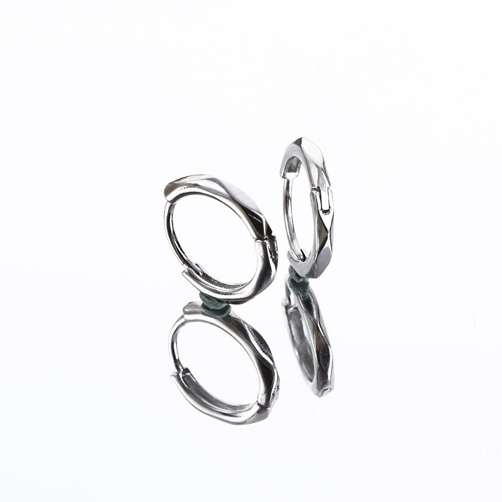 Геометрия Простые Модные Корейские Хип-Хоп Цинковый Цинковый Сплав Круглые Серьги Модная Бижутерия Мужские Серьги-Кольца