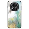 For Xiaomi Redmi Note 14 Pro 4G Case Marble Pattern Tempered Glass+PC+TPU Protective Phone Cover