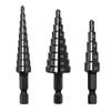 3Pcs Step Drill Bit Sharp High Hardness High-Speed Steel Hex Shank Straight Groove Step Drill Bit Home Supply