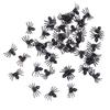 50pcs Small Black Plastic Fake Spider Toys Halloween Funny Joke Prank Props CB 3C