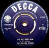 7-дюймовая пластинка ROLLING STONES Its All Over Now F11934 DECCA 1964 UK Rock Б/у
