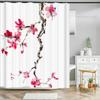 3d Printing Chinese Flower Bird Ink Landscape Shower Curtain Bathroom Waterproof Bath Curtain With Hooks Washable Cloth Decor