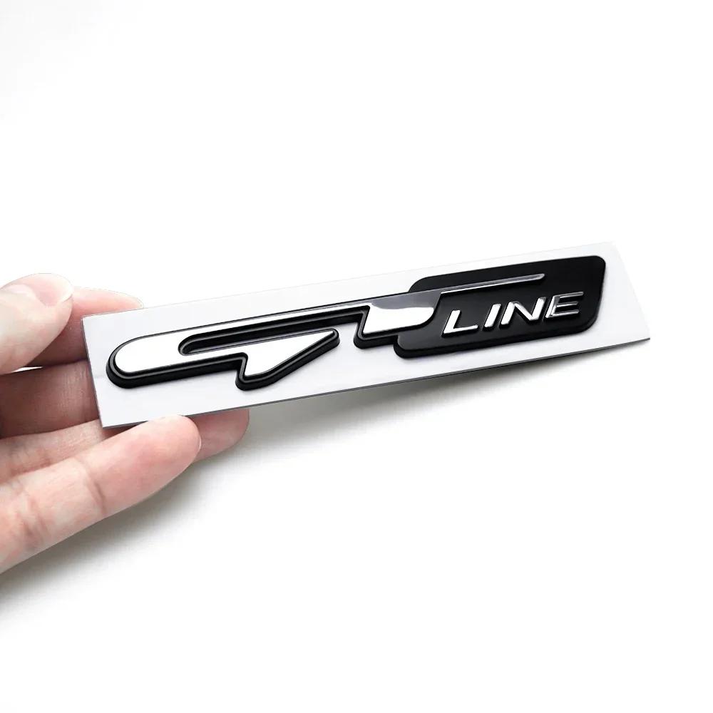 3D Car GT line Design Fender Rear Trunk body Emblem Badge sticker For Peugeot For Kia K9 Forte Ceed Cerato RIO K3 K5 Accessories cvufy50