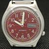 USED VINTAGE SEIKO 5 AUTOMATIC 7009A JAPAN MENS D/D RED WATCH 621b-a413510-2 SKU621b-a413510