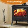 26-дюймовые щипцы для камина, сверхмощный железный захват для бревен, пинцет для бревен, коготь для бревен с длинной ручкой, щипцы для дров, аксессуары для камина для внутреннего и наружного применения