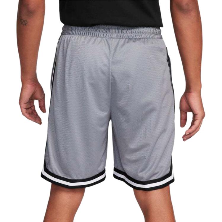 Nike Basketball Shorts With Striped Pattern And Elastic Mid Waist Men Bottoms Gray FN2651-065