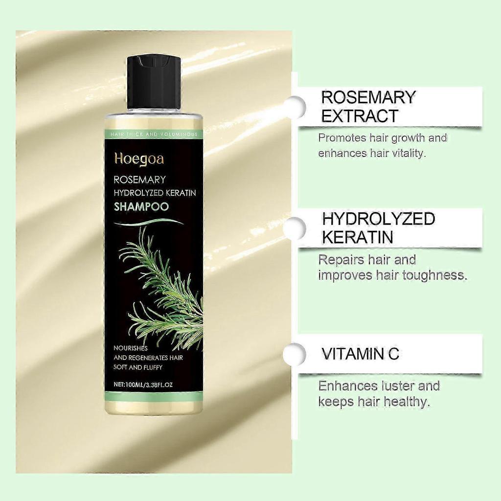 Rosemary Shampoo for Thinning Hair, Rosemary Leaf Oil Shampoo, Plant Oil Control Shampoo, Fluffy and Refreshing Shampoo