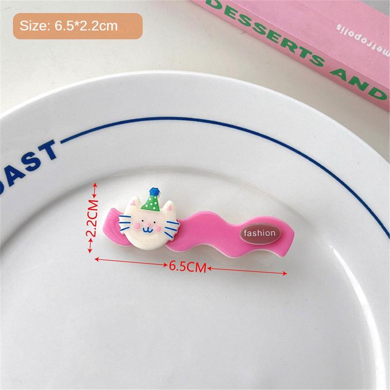 Cartoon Big Eyes Plush Ball Hairpins for Women Girls Funny Rainbow Color Ugly Doll Bangs Side Duck Bill Clips Barrettes Headwear