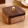 Walnut wood Cotton Swab Jar with Cover Dental Floss Box Desktop Toothpick Box  Tooth Supply