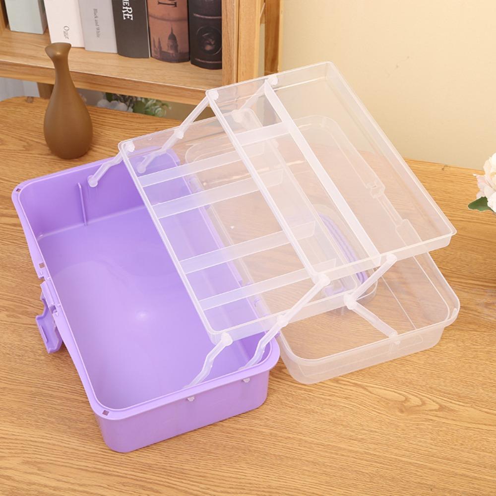 Large Capacity Makeup Hairpin Organizer Foldable Nail Art Box New Storage Box Household