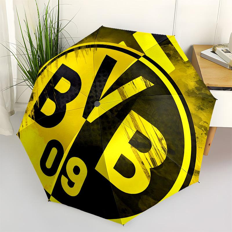 BVB, Dortmund Automatic Opening and Closing, 8 rib Structure Portable Umbrella, Suitable for Men and Women in All Seasons Perfect Gift for