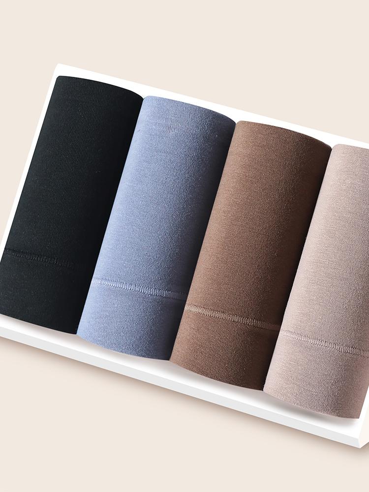 4Pcs Women Panties High Waist Breathable Pure Cotton Underwear Briefs Ladies Underpants