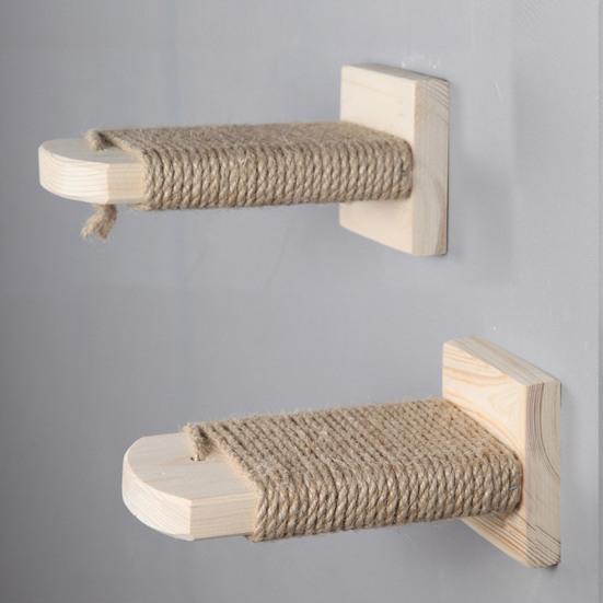 Лестницы для кошек, по которым можно подняться в клетку, покрытые сизалем и пенькой, когтеточки для домашних животных, насест для мебели, полка для клетки, лестница с установочными винтами