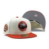 [New Era] Cap 59FIFTY Houston Astros MLB 45TH ANNIVERSARY GREY BOTTOM FITTED CAP CREAM HOUSTON ASTROS 5950 Hat Color Bottom Sz 7-58 [Used]