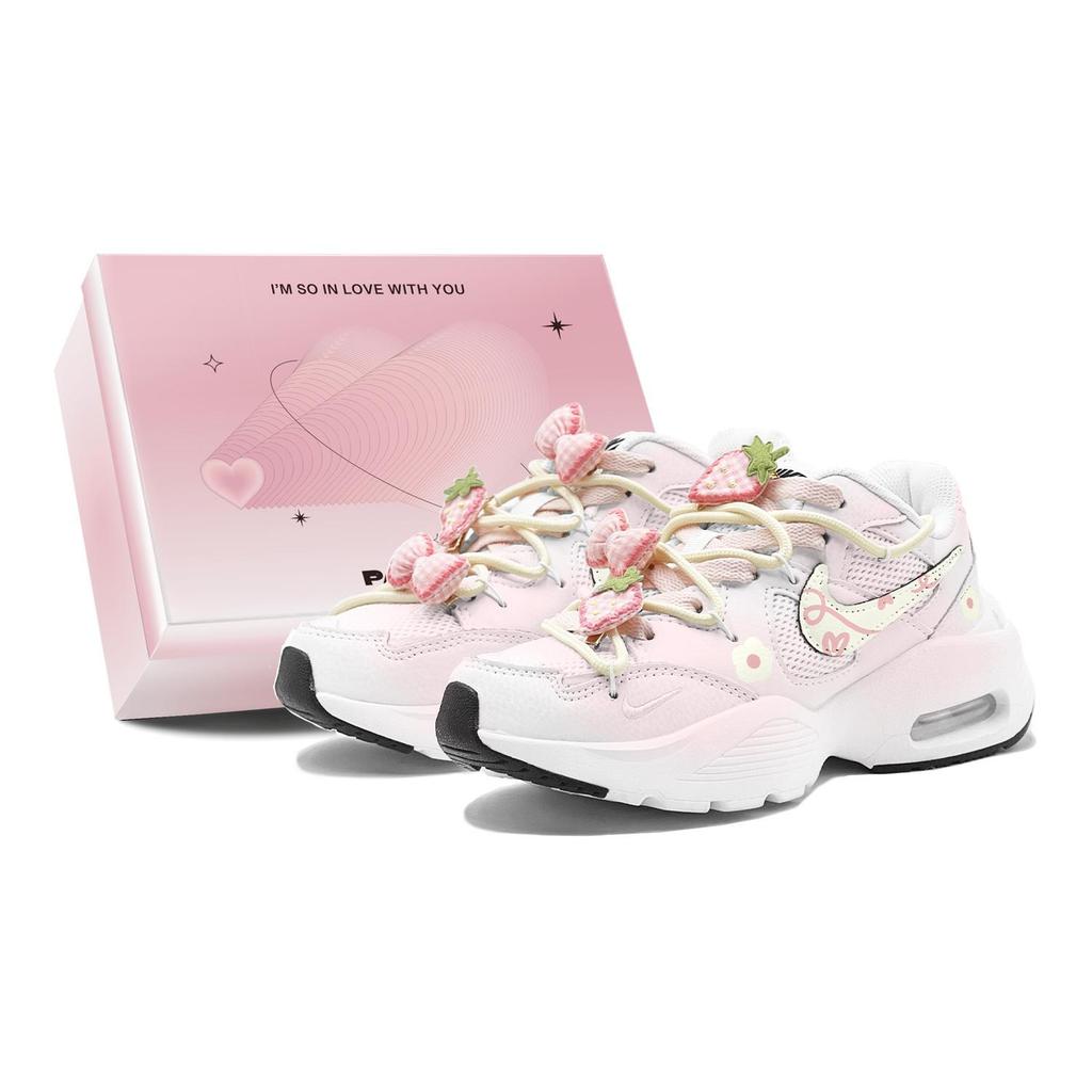 Nike Air Max Fusion Нескользящие Нескользящие Низкие Кроссовки для Бега Y2k Женские Розовые Желтые CJ1671-100(TeamS2-S-BOX)