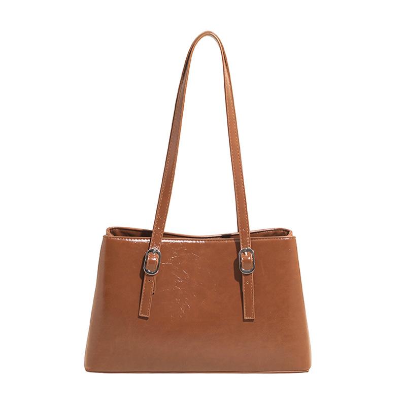 Винтажная сумка-тоут через плечо большой вместимости, женская осенняя новинка, нишевый дизайн, ручная, подмышечная сумка, трендовая женская сумка