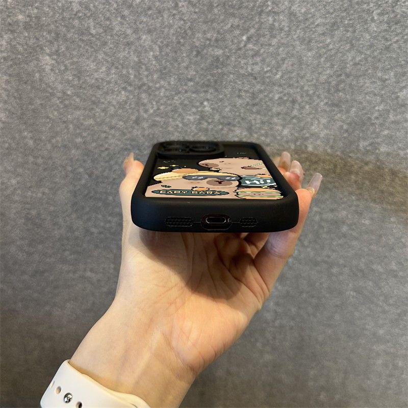 Милый Капибара Силиконовый Мягкий Чехол Для Телефона Для iPhone 16 15 14 13 12 11 Pro Max X XS XR 7 8 Plus SE 2020 Ударопрочная Задняя Крышка