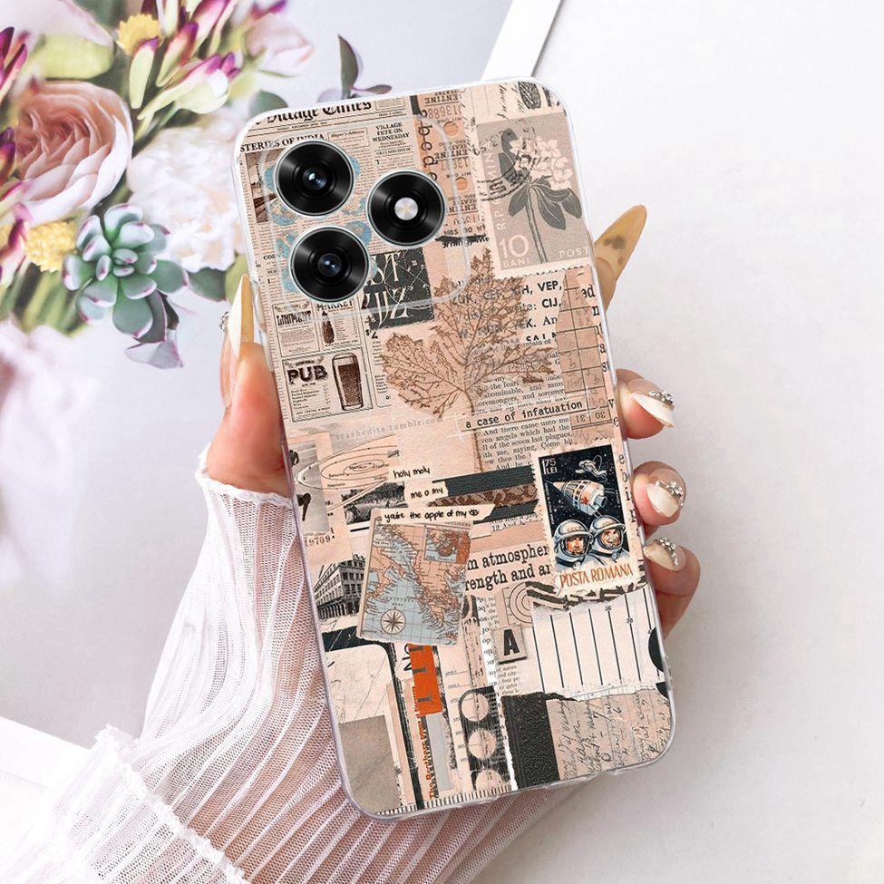 Case For Honor X5C Plus Cover Transparent Luxury Cute Cat Fashion Butterfly Cool Painted Casing For Honor X5cPlus