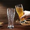 2pcs Sets Craft Beer Glass Creative Wheat Beer Glass Home Transparent Cold Drink Party Beverage Cup Cup Cocktail Glass Bar Tools