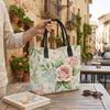  Vintage Rose Floral Casual Canvas Tote Bag for Daily Use
