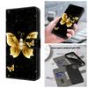 Golden Butterfly Pattern Shockproof Card Slots PU Leather Wallet Phone Case for iPhone,Samsung,Huawei,Xiaomi,Moto,Oppo,Google,Nokia,LG,Oppo...