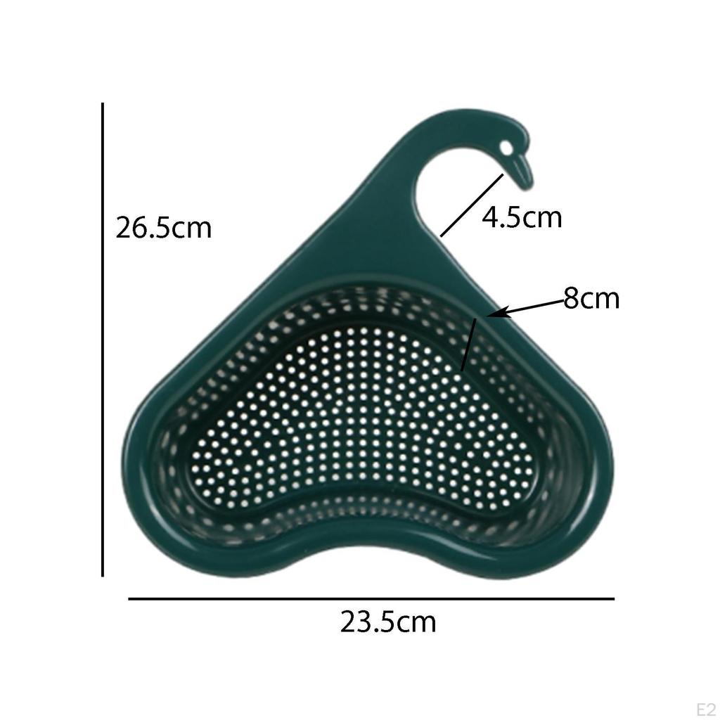 Kitchen Sink Drain Basket Food Strainer Cleaning, Washing and Drainer Triangular Convenient