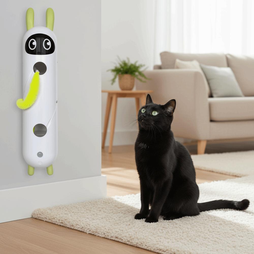 Automatic Interactive Cat Toy Fluffy Teaser Intelligent Sensing Cat Toy for Cats and Dogs