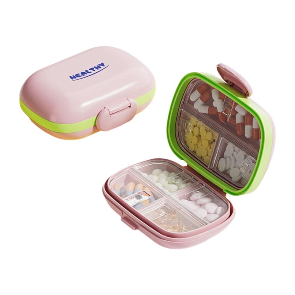 Dustproof Sealed Pills Case 7 Compartment Pill Organizer Stylish Weekly Pills Container Easy Carry