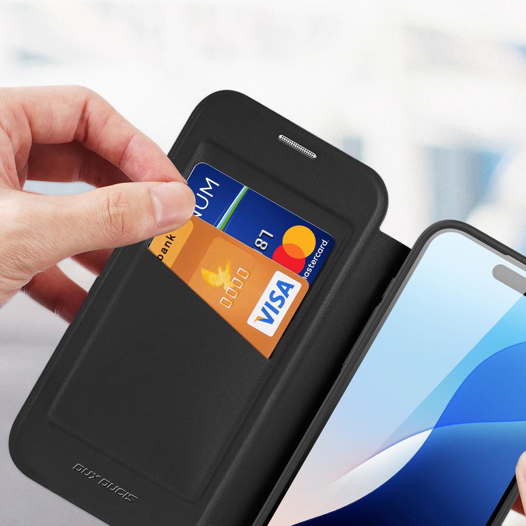 Чехол-книжка Dux Ducis Skin X Pro для iPhone 16 Pro с MagSafe — черный