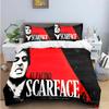 3 предмета Модный Классический Фильм Крестный отец Лицо со шрамом Принт Комплект постельного белья Постельные принадлежности Пододеяльник Одеяло Постельное белье Роскошный Подарок