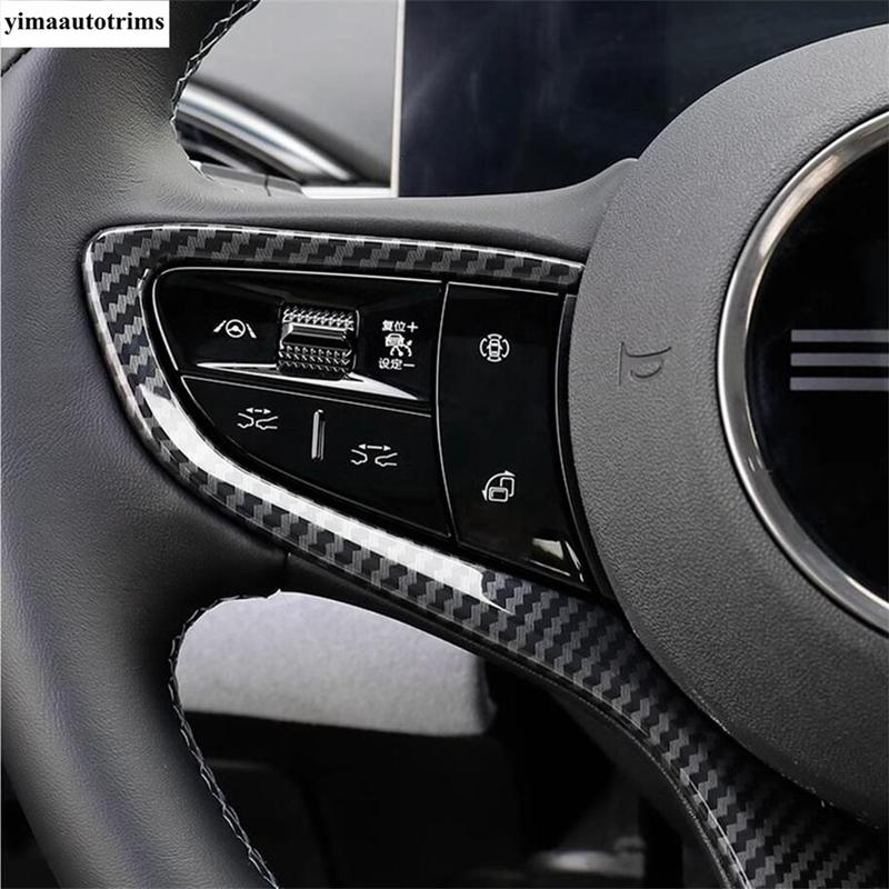 Car Steering Wheel Frame Decoration Cover Trim For BYD Seal EV - 2024 Black / Carbon Fiber / Wood Grain Style Accessories