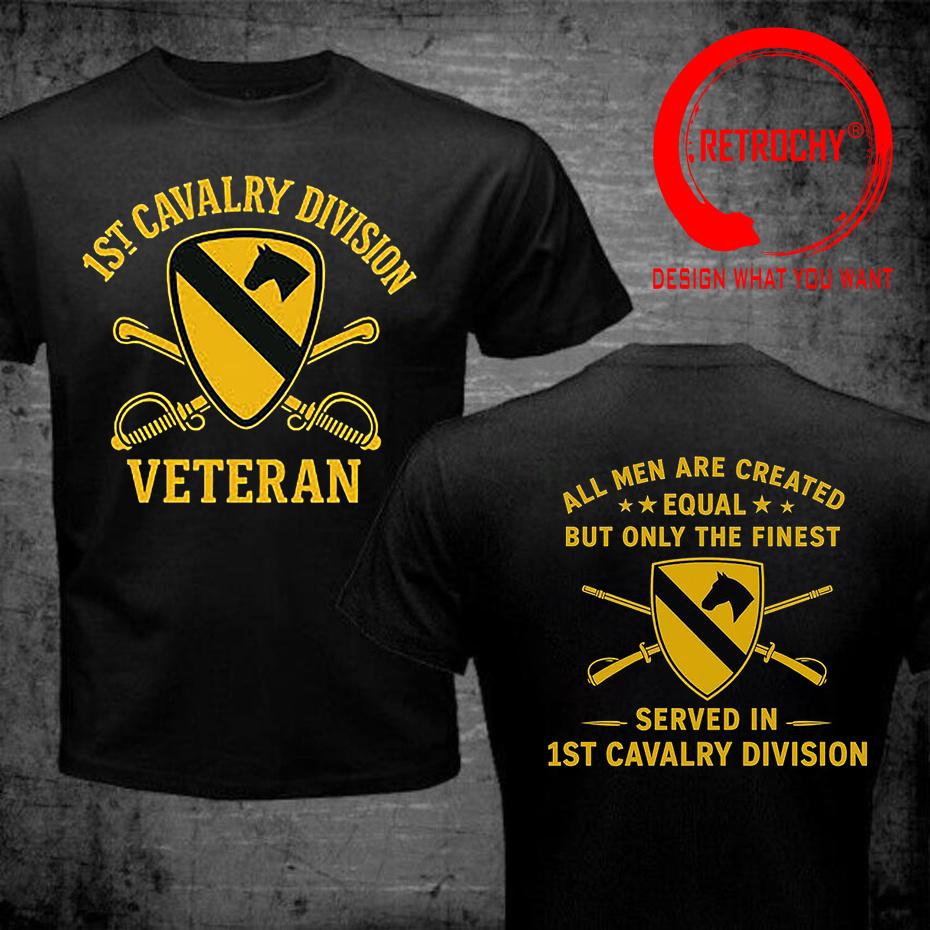 Served In 1st Cavalry Division Veteran T Shirt Us Army Airborne Fashion Trendy Casual Clothing Stylish Tee Shirt Leisure TShirt