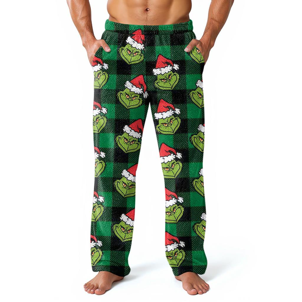 Men's Allover Printed Home Pants Sleeping Pajama Pants Long Pants Pajama Pants