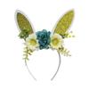 Colorful Bunny Ears Hair Hoop Floral Cosplay Headbands Funny Happy Easter Headdress  Holiday Decor