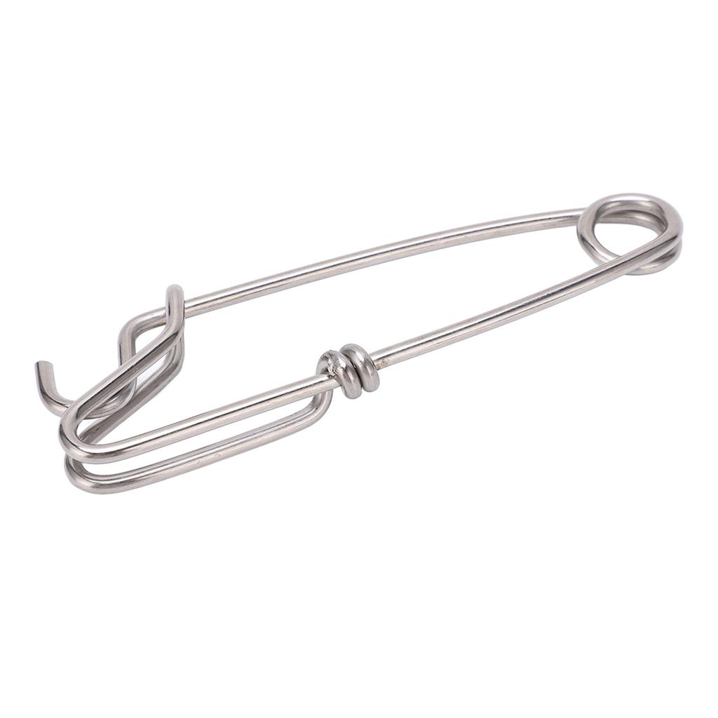 5 шт. длинных зажимов для лески с поворотными защелками для морской рыбалки с закрытым ушком, пряжка для подвешивания, быстрая булавка