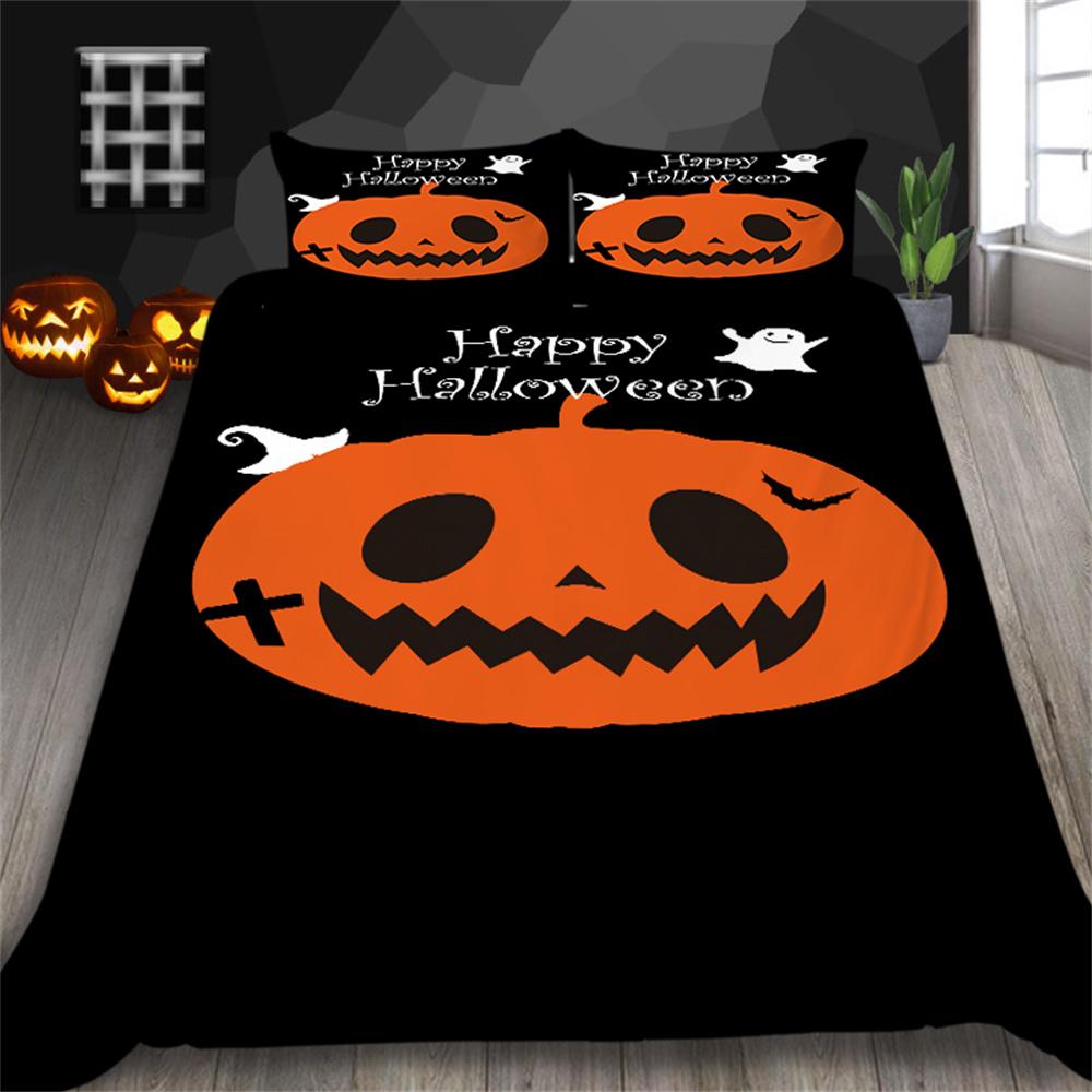 Комплект пододеяльников для Хэллоуина, домашнее постельное белье с 3D принтом для детей и взрослых с наволочкой, постельное белье королевского размера, мягкий комплект постельного белья