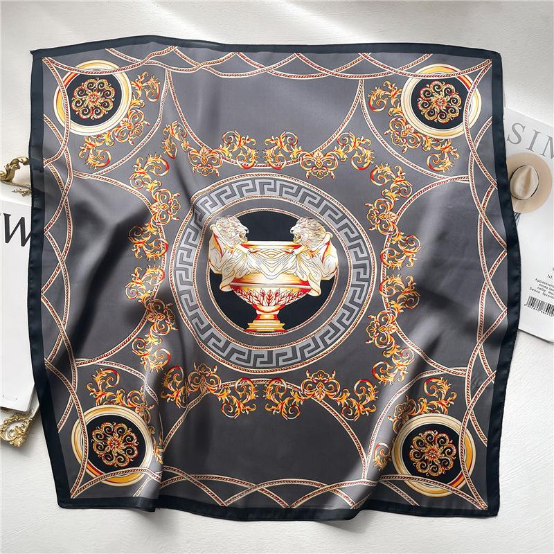 70 * 70cm New Silk Small Square Scarf For Women'S Neck Protection Professional Scarf Versatile Hair Tie Headscarf Scarf