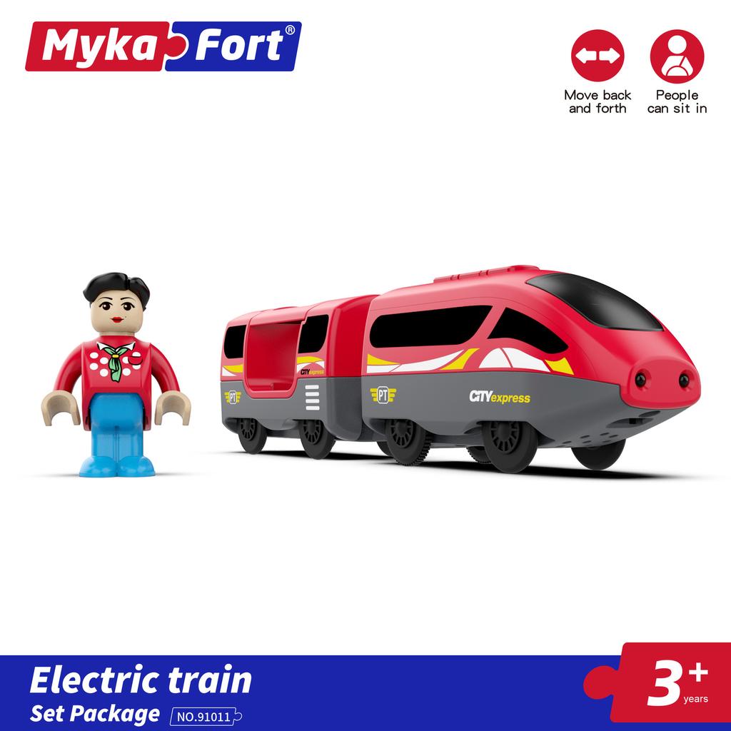 Электрическая железнодорожная машина детские развивающие деревянные трековые игрушки