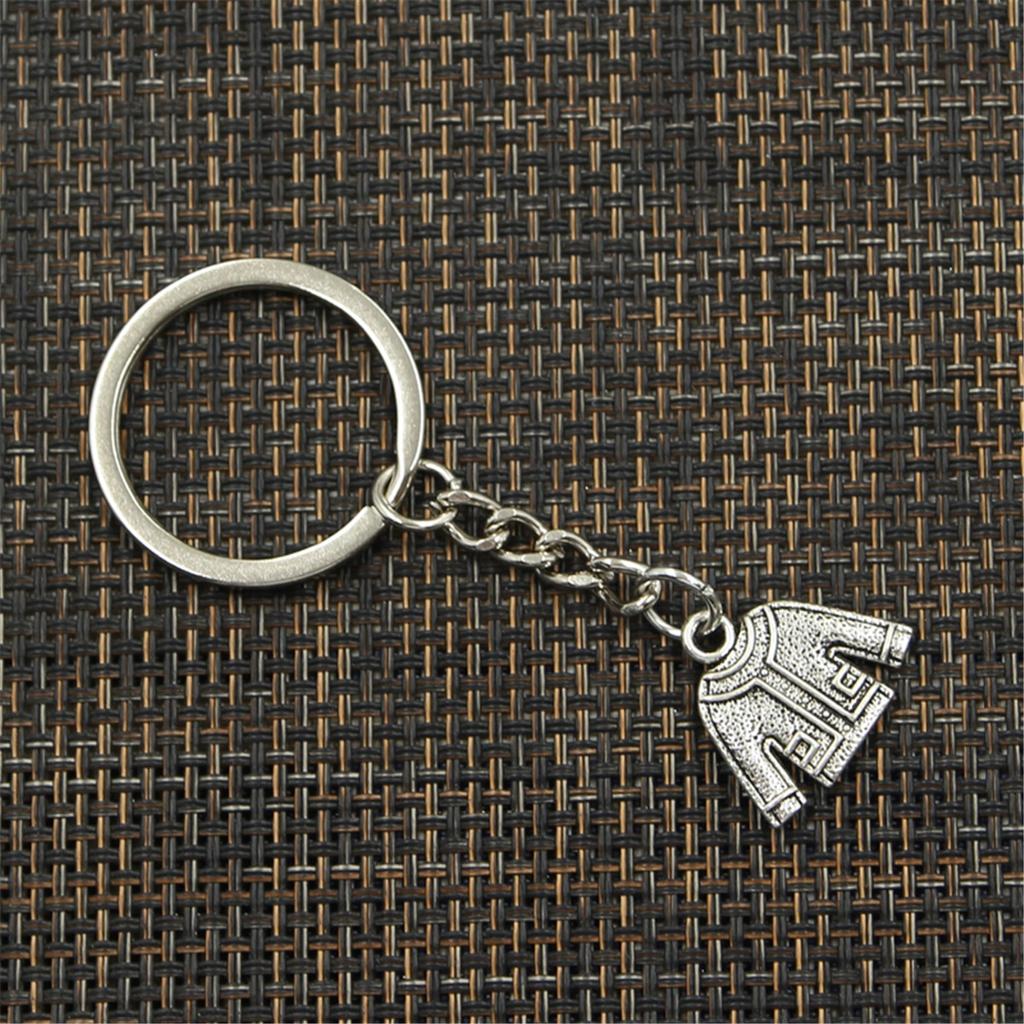 Fashion Keychain 19x22mm Cloth Sweater Pendants DIY Men Jewelry Car Key Chain Ring Holder Souvenir For Gift