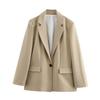 2025 Spring Women's Solid Color Lapel Suit Jacket
