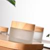 5G-100G Frost Glass Cream Bottle с деревянной крышкой портативная пустая бутылка для ухода за кожей гель сыворотка контейнер косметический дозатор инструмент