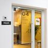 Private Sign Acrylic 9 x 3 Inches Self-Adhesive Waterproof Plastic Door Wall Sign for Business Office 4 Pack