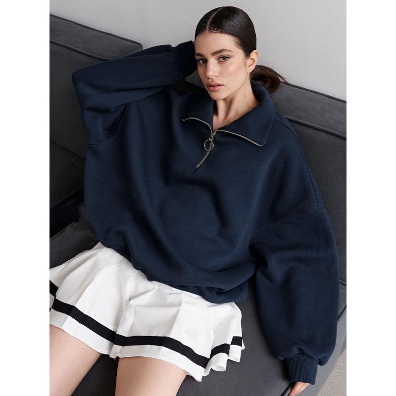 Толстовки и свитшоты большого размера для женщин, осень-зима, плотный теплый флисовый свитшот, уличная одежда для девочек, свободные пуловеры